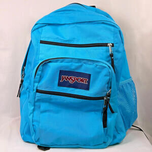 JanSport Turquoise Blue Backpack School Travel Laptop Bookbag Multiple Pockets